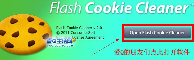 Flash Cookies删除工具免费下载  轻松一键清理电脑里的Flash Cookies-www.iqshw.com